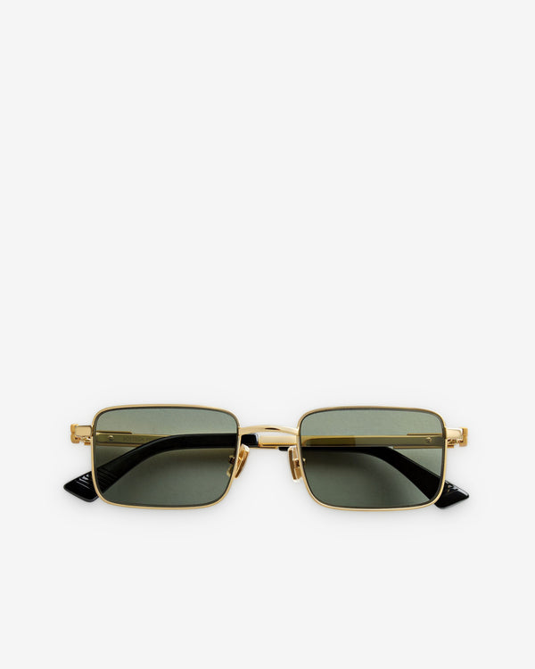 Bottega Veneta - Classic Rectangular Sunglasses - (Gold / Green)