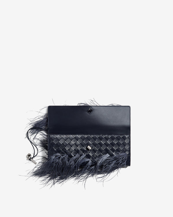 Bottega Veneta - Women's Andiamo Clutch - (Midnight)