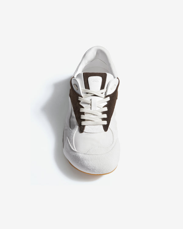 Bottega Veneta  - Men's Orbit Flash Sneaker - (Optic White/Espresso)