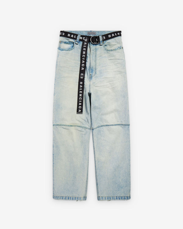 Balenciaga  - Men's Belted Pants - (Light Blue)