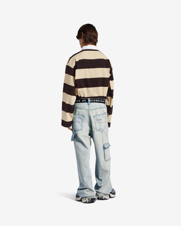 Balenciaga  - Men's Belted Pants - (Light Blue)