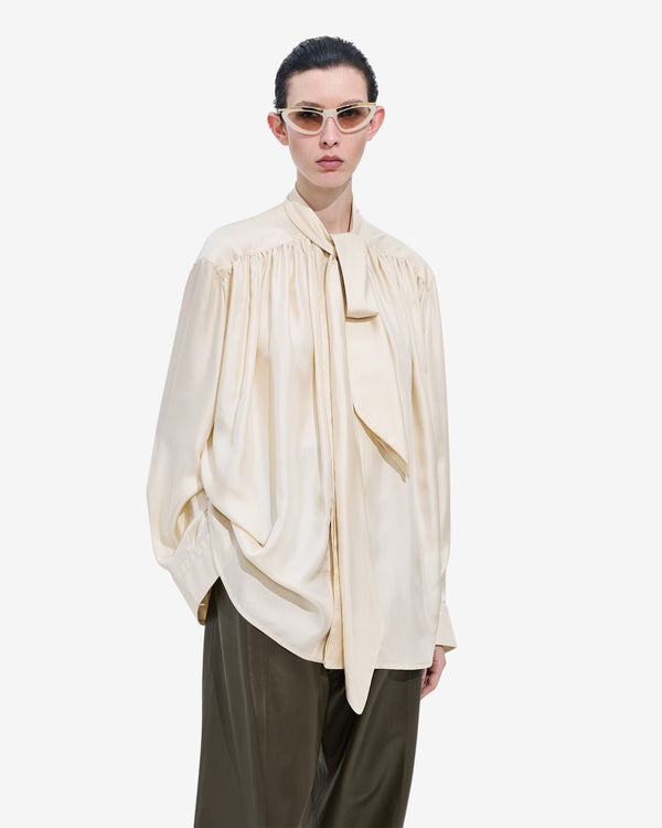 Bottega Veneta  - Women's Viscose Twill Blouse - (Prosecco)
