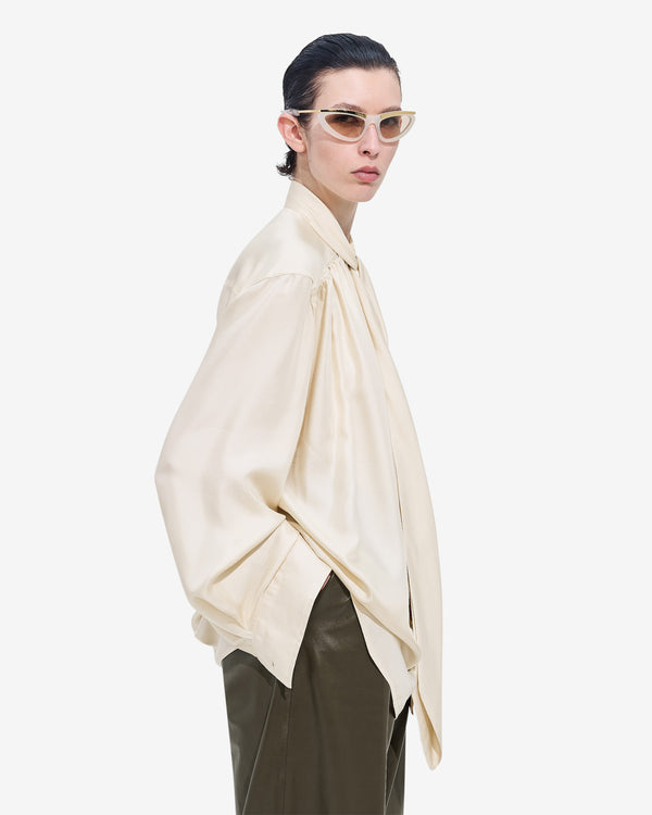 Bottega Veneta  - Women's Viscose Twill Blouse - (Prosecco)