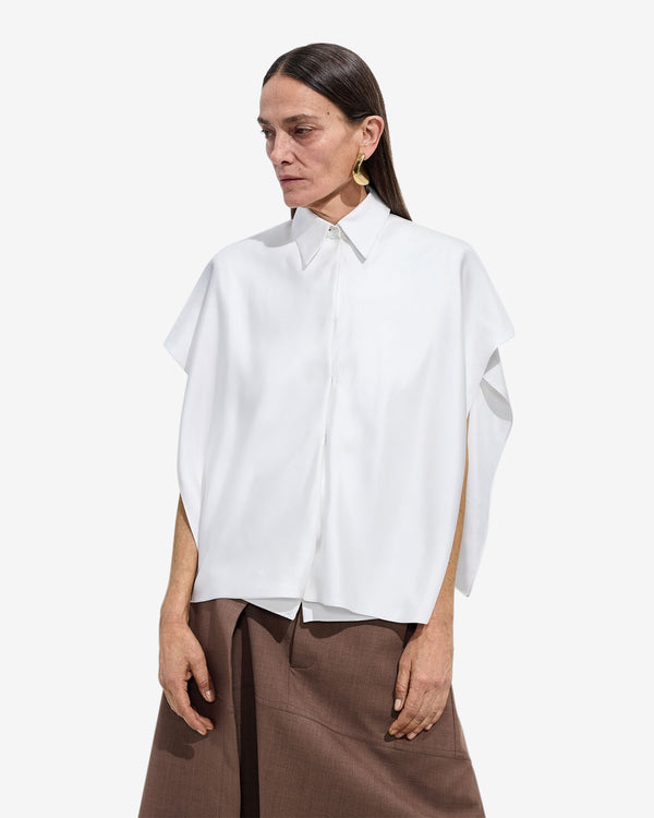 Bottega Veneta  - Women's Silk Twill Shirt - (White)