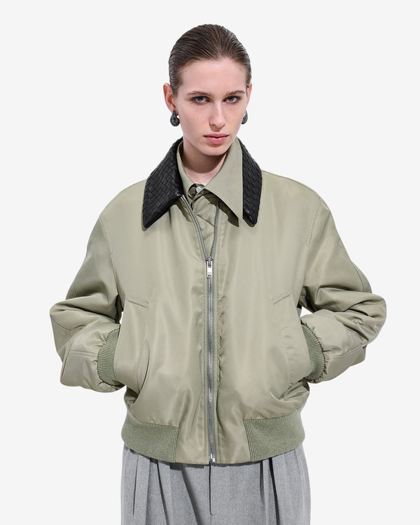 Bottega Veneta  - Women's Satin Nylon Blouson - (Tarragon)