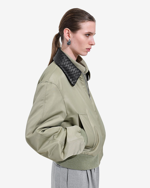 Bottega Veneta  - Women's Satin Nylon Blouson - (Tarragon)