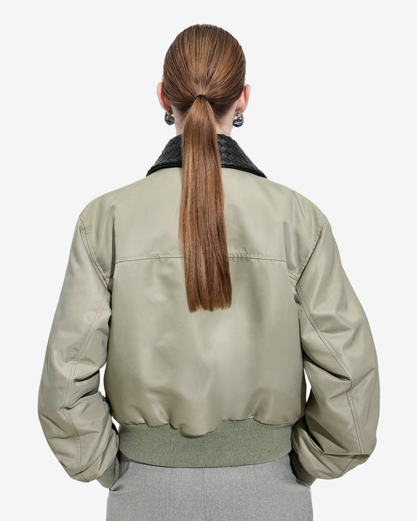 Bottega Veneta  - Women's Satin Nylon Blouson - (Tarragon)