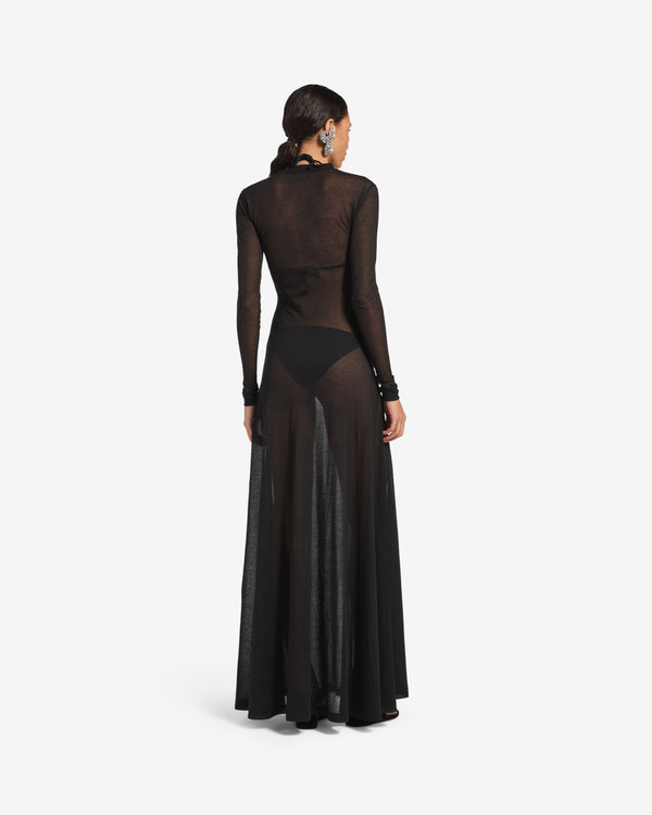 Balenciaga  - Women's Long Sleeve Maxi Dress - (Black)