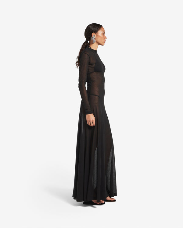 Balenciaga  - Women's Long Sleeve Maxi Dress - (Black)