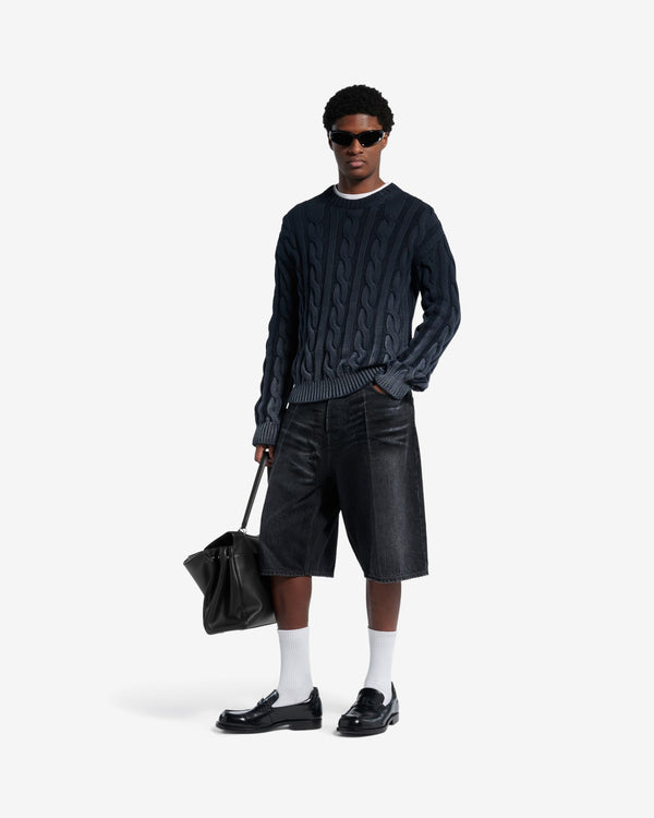 Balenciaga  - Men's Denim Stay Press Shorts - (Black)