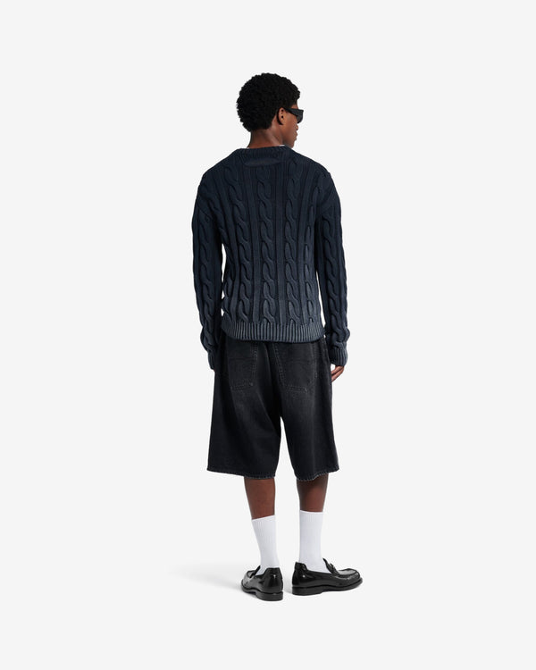 Balenciaga  - Men's Denim Stay Press Shorts - (Black)
