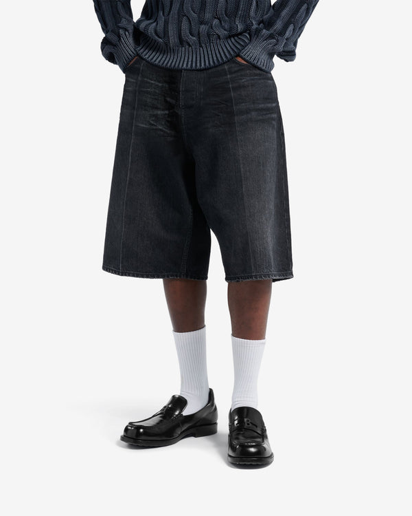 Balenciaga  - Men's Denim Stay Press Shorts - (Black)