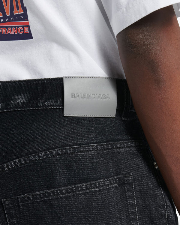 Balenciaga  - Men's Denim Stay Press Shorts - (Black)