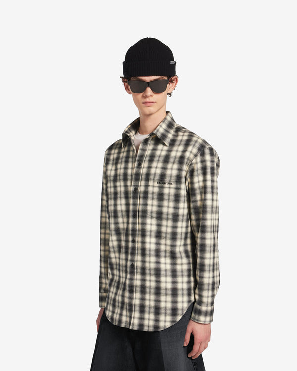 Balenciaga  - Men's Regular Fit Shirt - (White/Black)