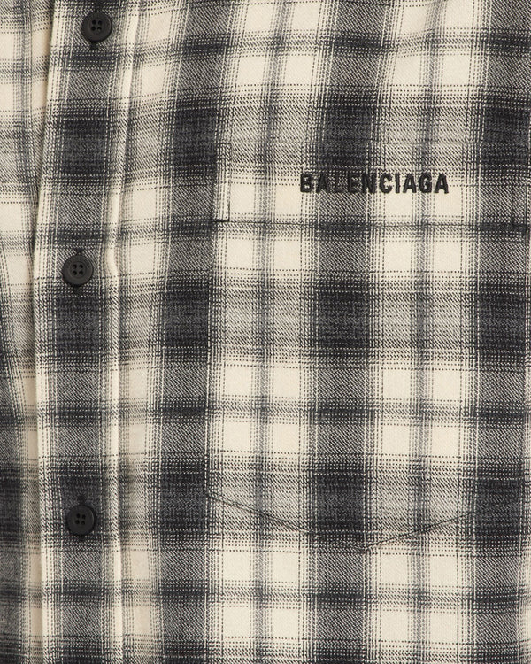 Balenciaga  - Men's Regular Fit Shirt - (White/Black)