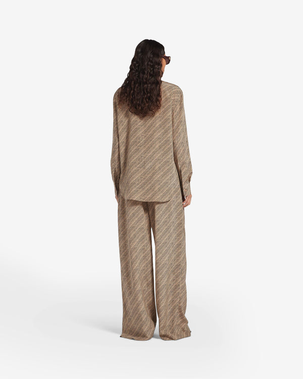 Balenciaga  - Women's Printed Blouse - (Beige/Black)
