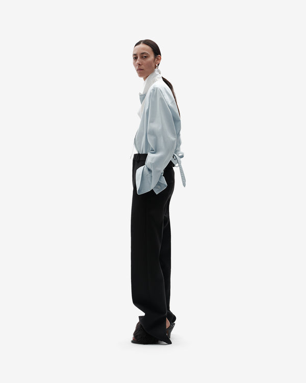Bottega Veneta  - Women's Shetland Wool Toile Trousers - (Midnight Blue)