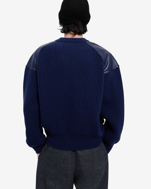 Bottega Veneta  - Men's Wool And Cashmere English Rib Sweater - (Azurite)