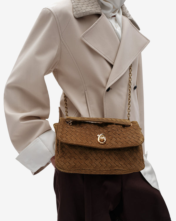 Bottega Veneta  - Women's Small Madison Bag - (Dark Caramel)