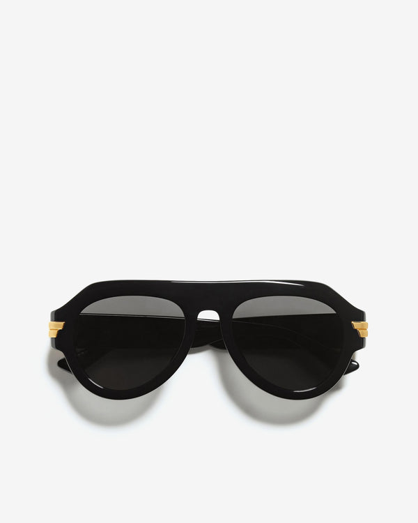 Bottega Veneta  - Mitre Aviator Sunglasses - (Black/Grey)