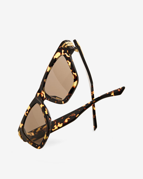 Bottega Veneta  -  Mitre Cat Eye Sunglasses- (Havana/Brown)