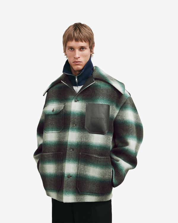Balenciaga  - Men's Workwear Cocoon Jacket - (Dark Green/Black)