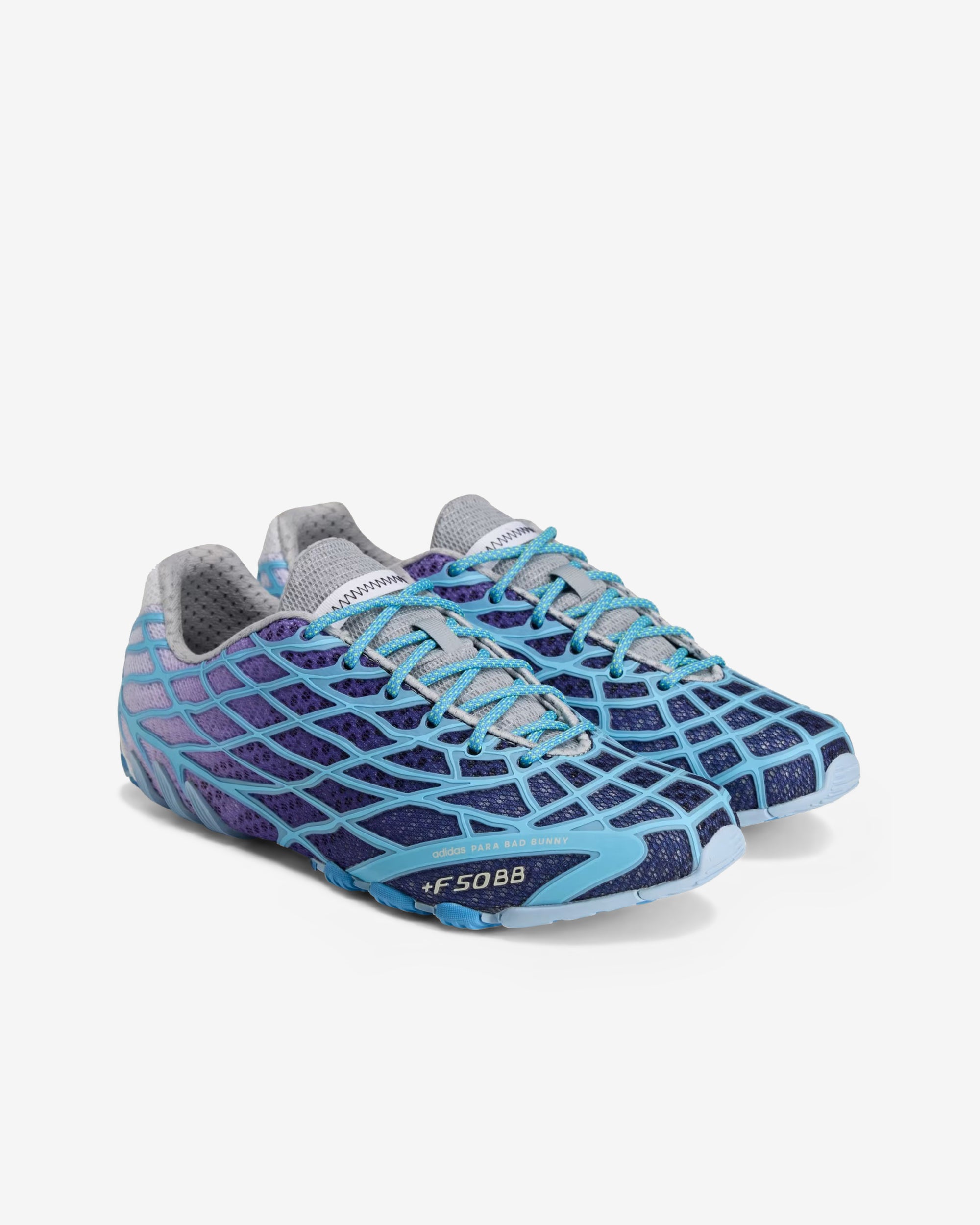 Adidas - Men's Bad Bunny F50 Ghost Sprint - (Dark Marine/Light Blue) view 3, Click to Zoom in