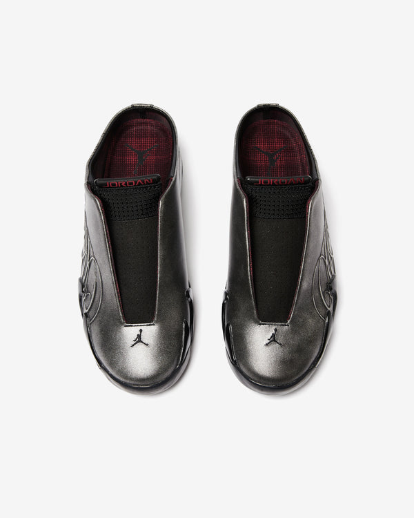 Nike - Men's Mowalola Air Jordan 14 Mule - (Black/Metallic Silver)
