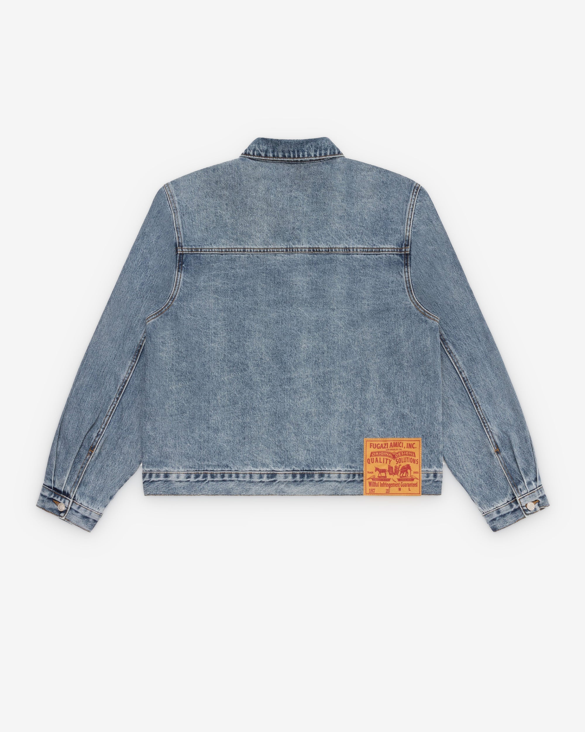 Fugazi - Men's Novelty Denim Jacket - (Light Wash) view 2, Click to Zoom in