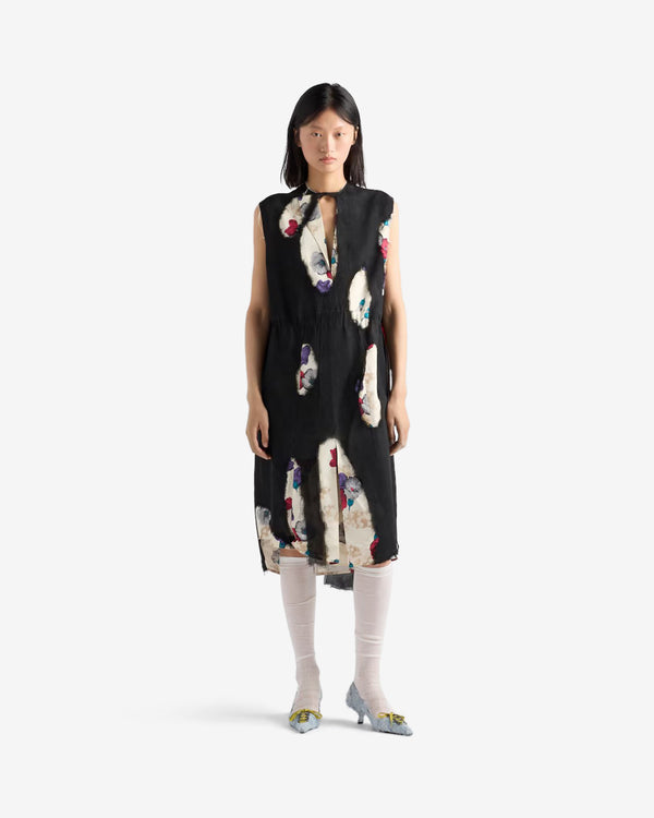 Prada  - Women's Devoré Georgette Dress - (Black)