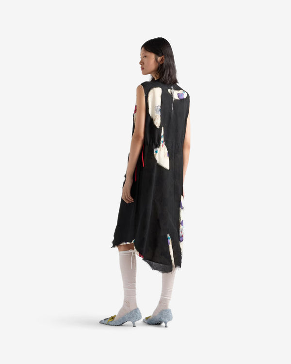Prada  - Women's Devoré Georgette Dress - (Black)