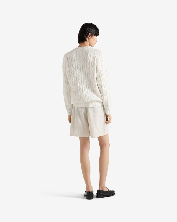 Prada  - Men's Cable Knit Sweater - (White)