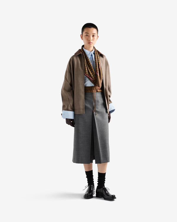 Prada  - Women's Houndstooth Jacket - (Tobacco)