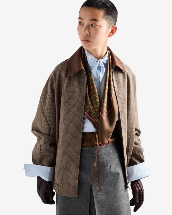 Prada  - Women's Houndstooth Jacket - (Tobacco)
