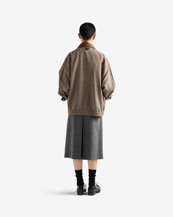 Prada  - Women's Houndstooth Jacket - (Tobacco)
