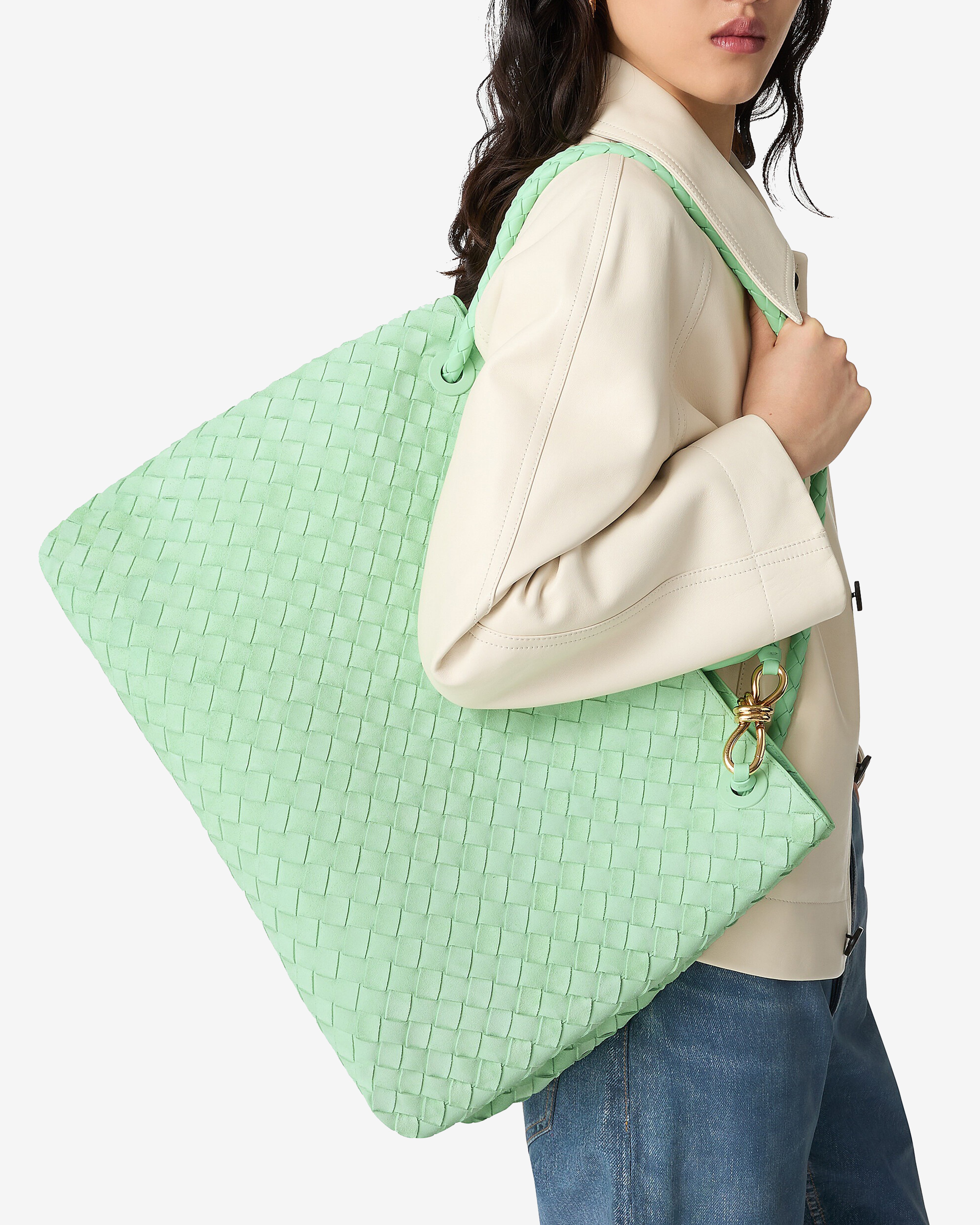 Bottega Veneta: Large Andiamo Bag (Wasabi) | Dover Street Market