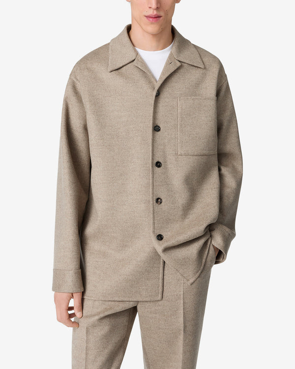 Bottega Veneta - Men’s Wool And Cashmere Overshirt - (Sandshell Melange)