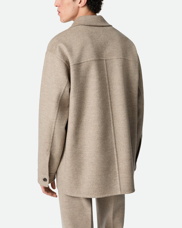 Bottega Veneta - Men’s Wool And Cashmere Overshirt - (Sandshell Melange)