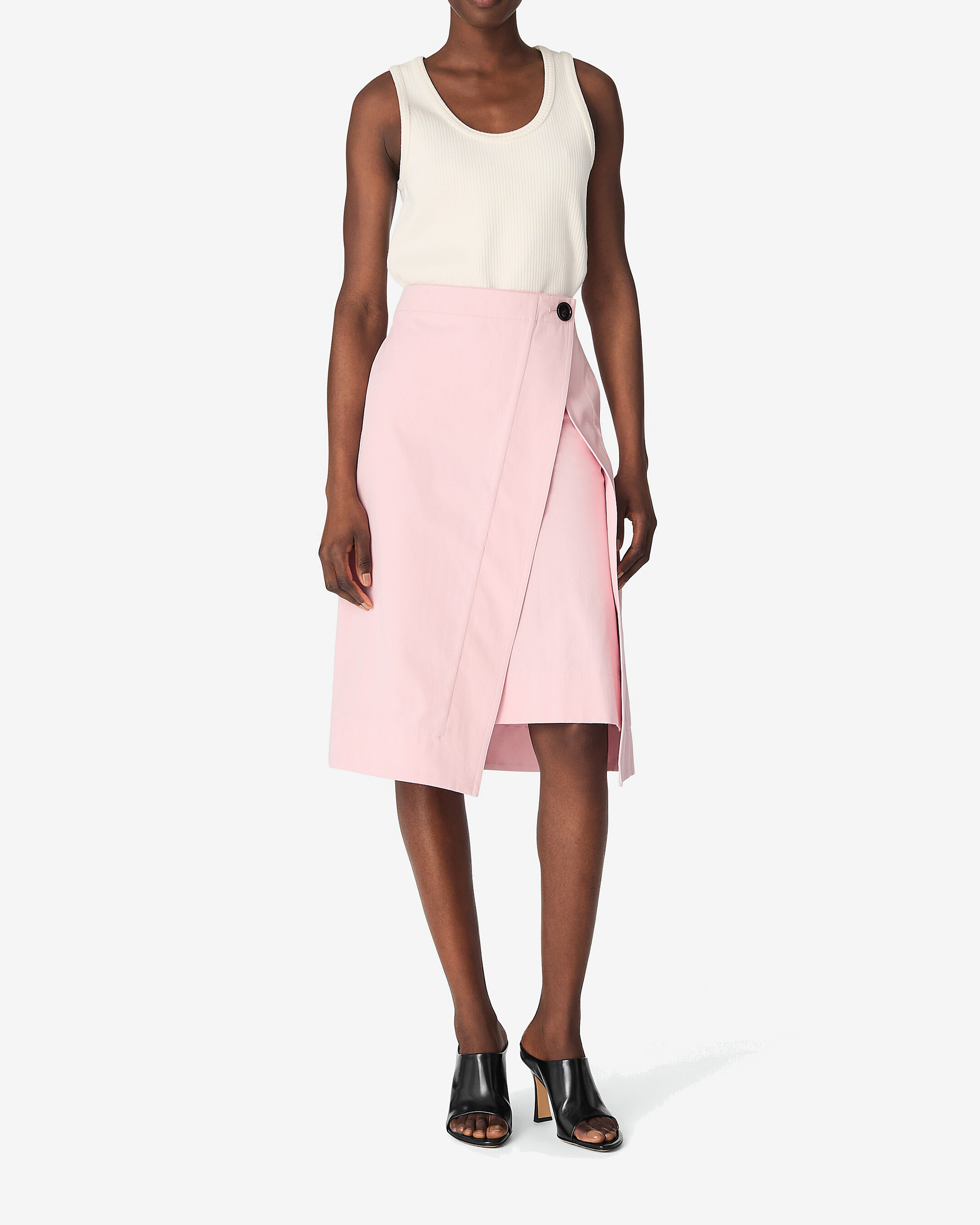 Bottega Veneta: Women's Cotton Twill Skirt (Camelia) | DSML