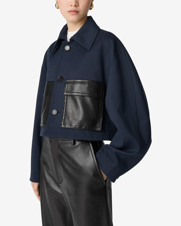 Bottega Veneta - Women’s Wool And Cotton Jacket - (Midnight Blue)