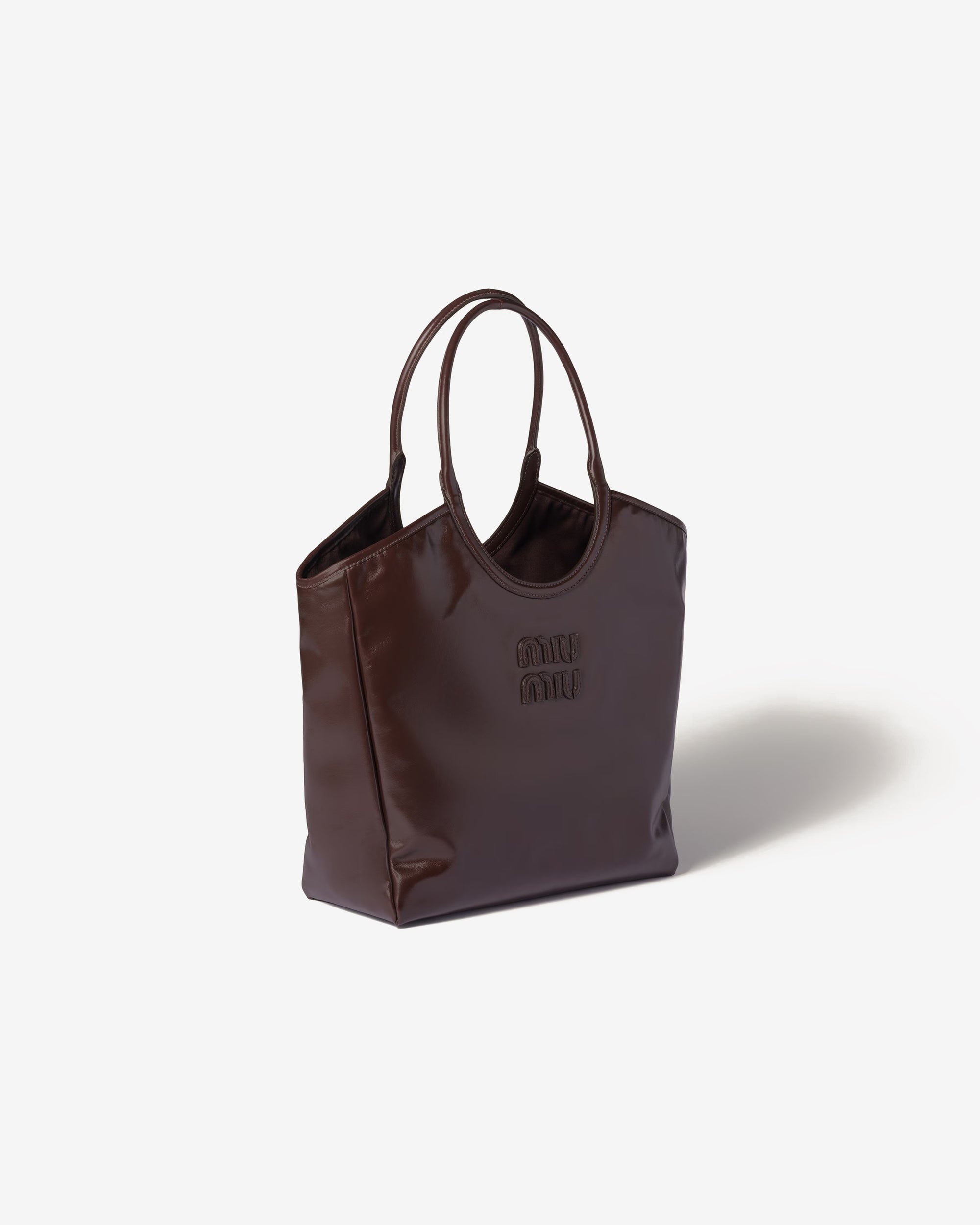 Miu Miu - Women's IVY Leather Bag - (Dark Brown) view 2, Click to Zoom in