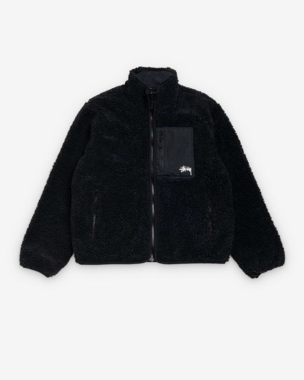 Stüssy - Men's Sherpa Reversible Jacket - (Black)