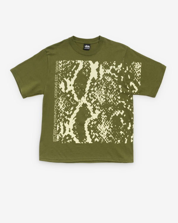 Stüssy - Men's Snakeskin T-Shirt - (Olive)