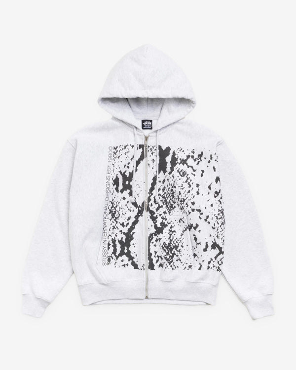 Stüssy - Men's Snakeskin Zip Hood - (Ash Heather)