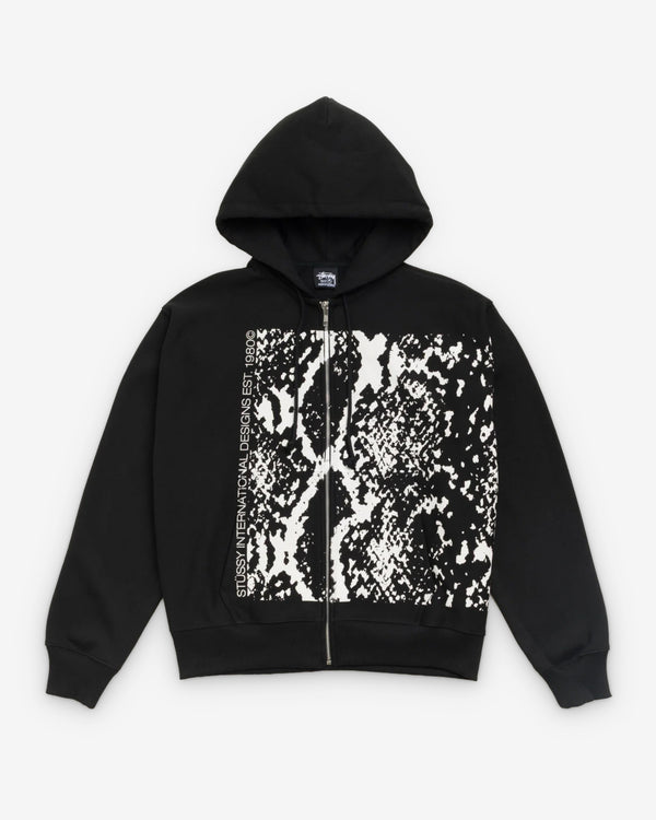 Stüssy - Men's Snakeskin Zip Hood - (Black)