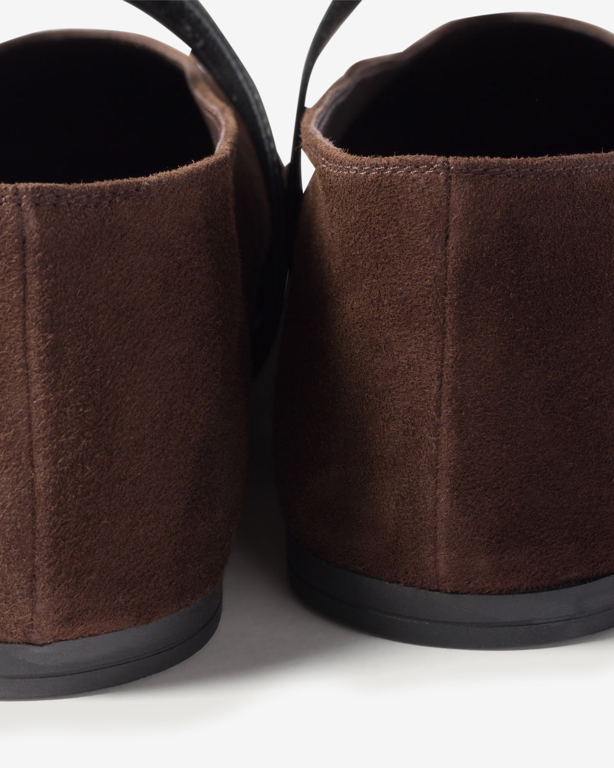 Miu Miu - Women's Suede Ballerinas - (Dark Brown) view 3, Click to Zoom in