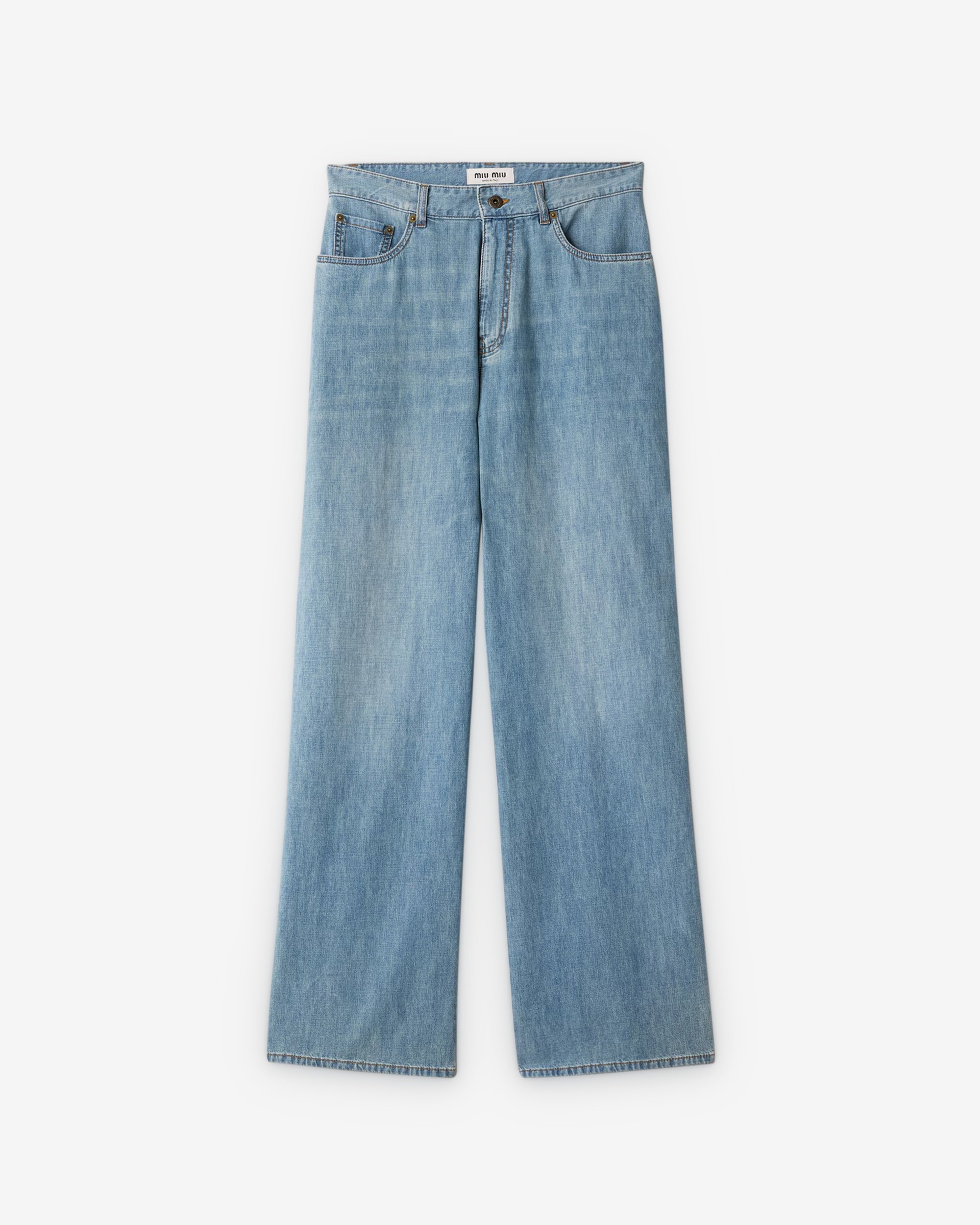 Miu Miu - Women's Denim Jeans - (Light Blue) view 1, Click to Zoom in