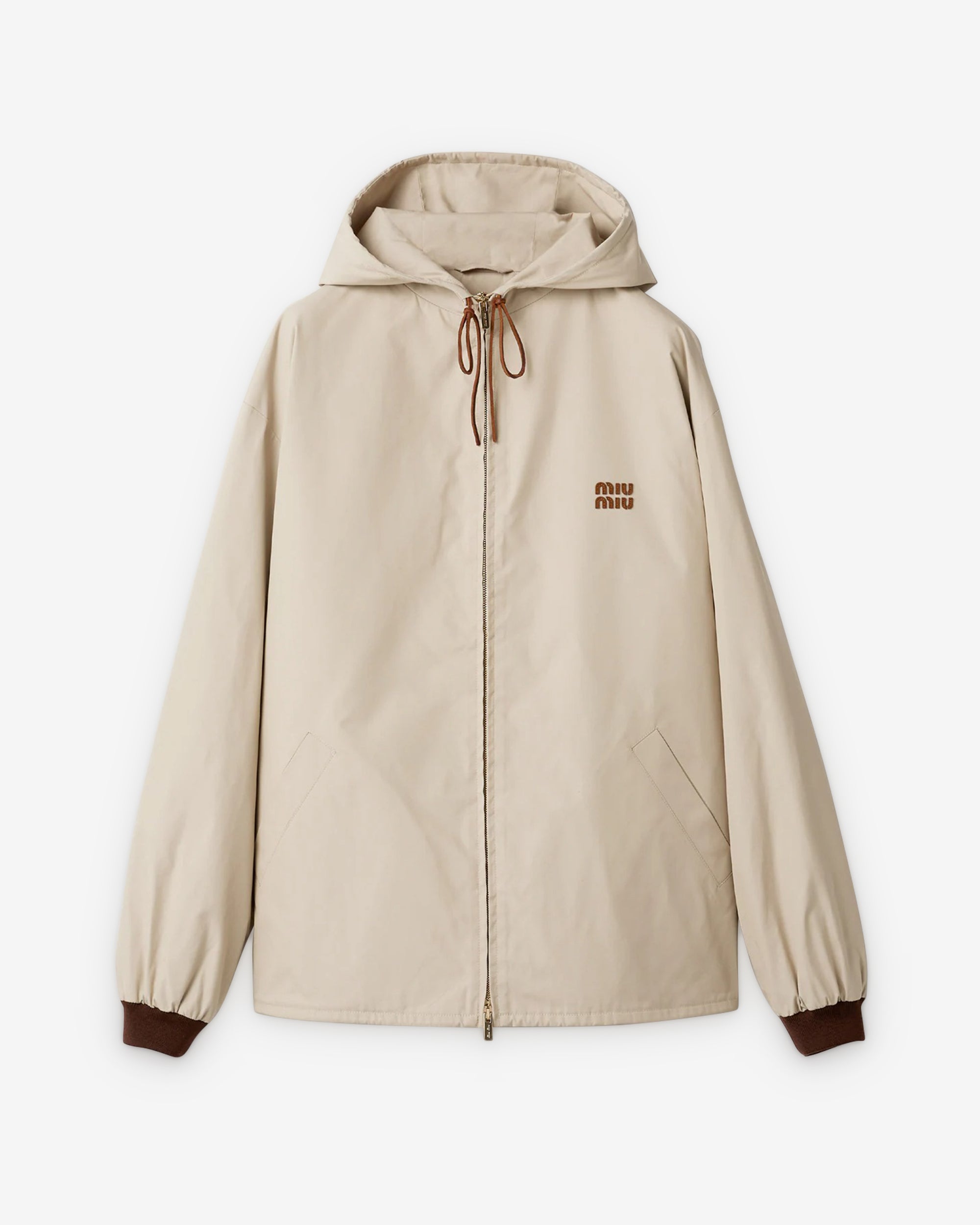 Miu Miu - Women's Single Breasted Panama Caban - (Limestone) view 1, Click to Zoom in