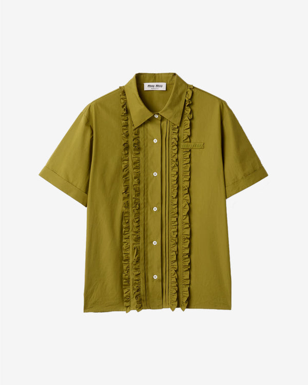 Miu Miu - Women's Poplin Shirt - (Olive Green)
