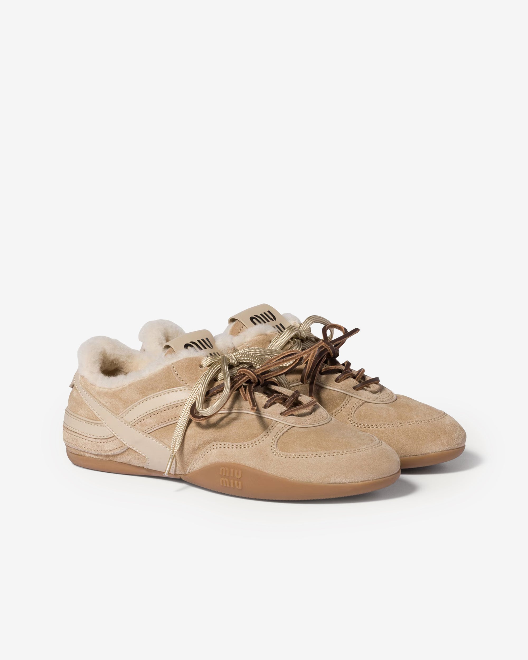 Miu Miu - Women's Gymnasium Sneakers - (Desert Beige) view 2, Click to Zoom in